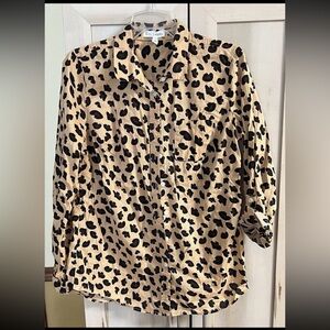 Women’s Size S - Leopard Print - Kim Rogers - Button Down Shirt